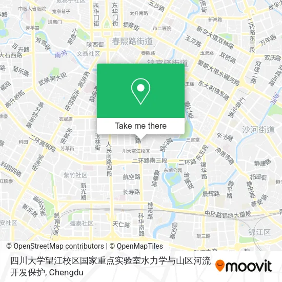 四川大学望江校区国家重点实验室水力学与山区河流开发保护 map