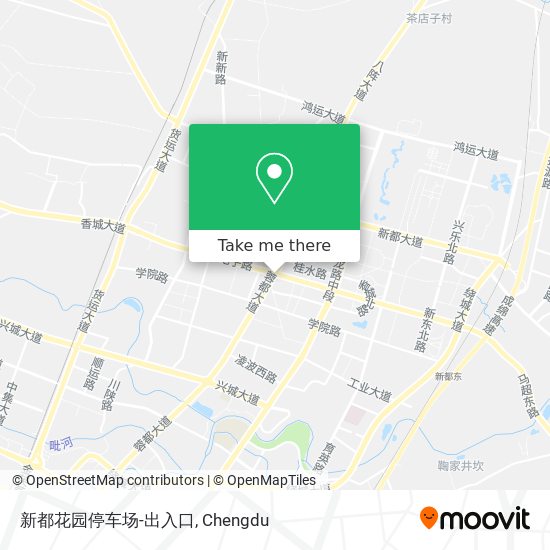 新都花园停车场-出入口 map