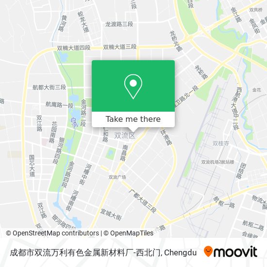 成都市双流万利有色金属新材料厂-西北门 map