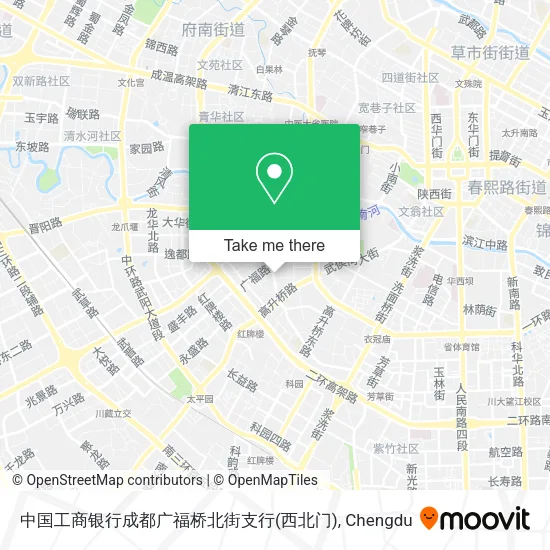 中国工商银行成都广福桥北街支行(西北门) map