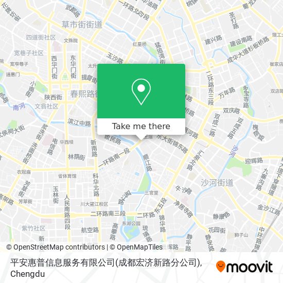 平安惠普信息服务有限公司(成都宏济新路分公司) map