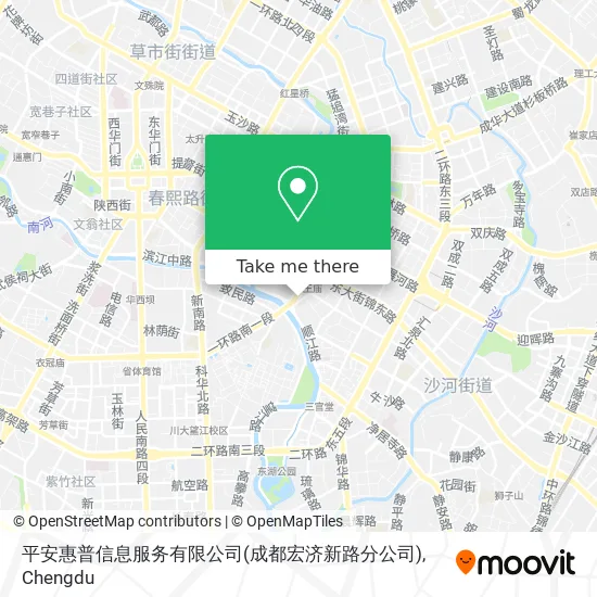 平安惠普信息服务有限公司(成都宏济新路分公司) map