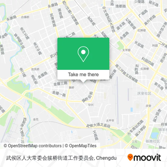 武侯区人大常委会簇桥街道工作委员会 map