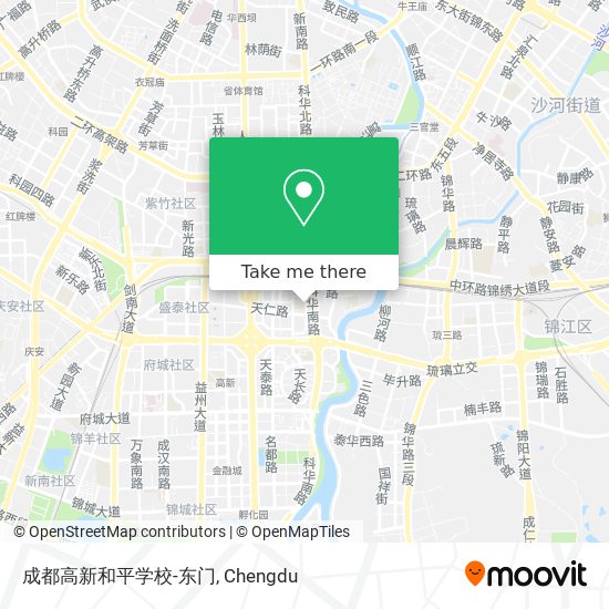 成都高新和平学校-东门 map
