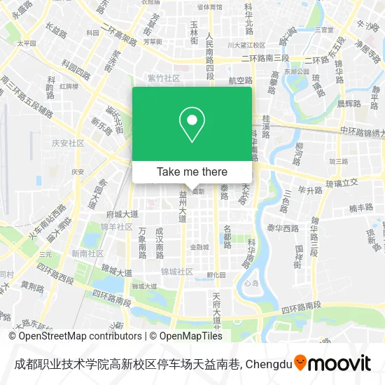 成都职业技术学院高新校区停车场天益南巷 map