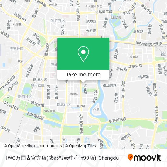 IWC万国表官方店(成都银泰中心in99店) map
