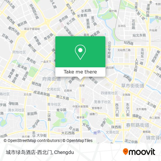 城市绿岛酒店-西北门 map