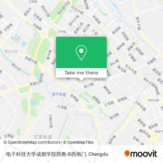 电子科技大学成都学院西教-B西南门 map