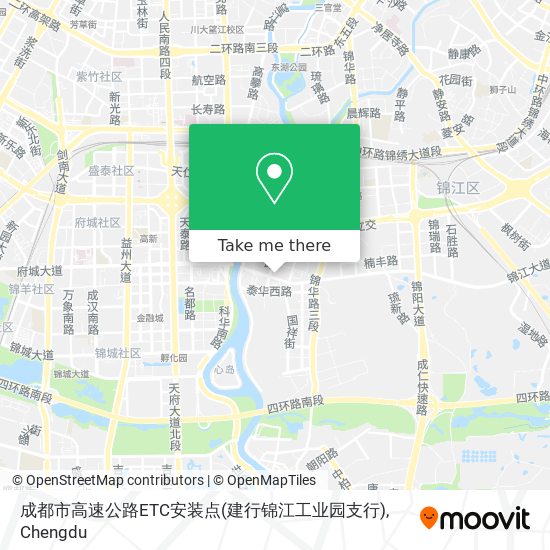 成都市高速公路ETC安装点(建行锦江工业园支行) map