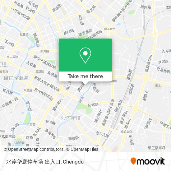 水岸华庭停车场-出入口 map