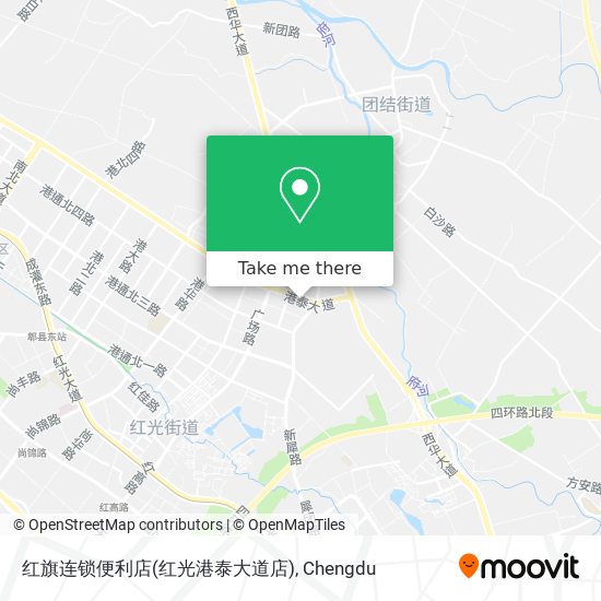 红旗连锁便利店(红光港泰大道店) map