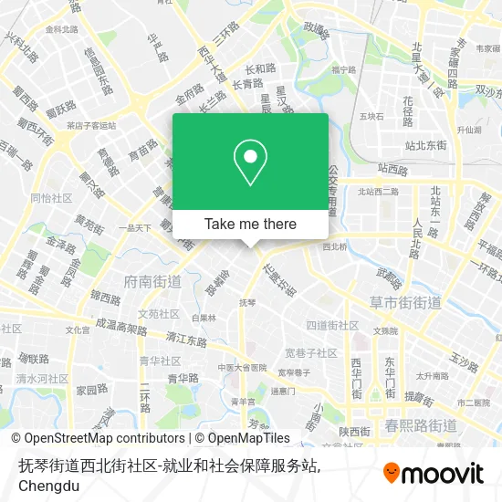 抚琴街道西北街社区-就业和社会保障服务站 map