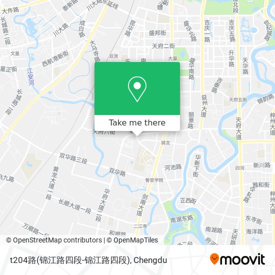 t204路(锦江路四段-锦江路四段) map