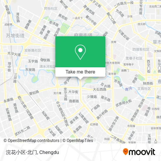 浣花小区-北门 map