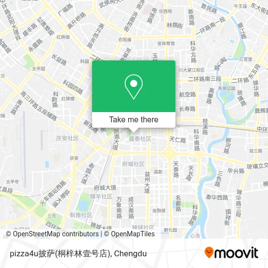 pizza4u披萨(桐梓林壹号店) map