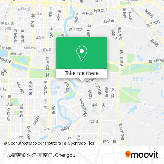 成都善道医院-东南门 map