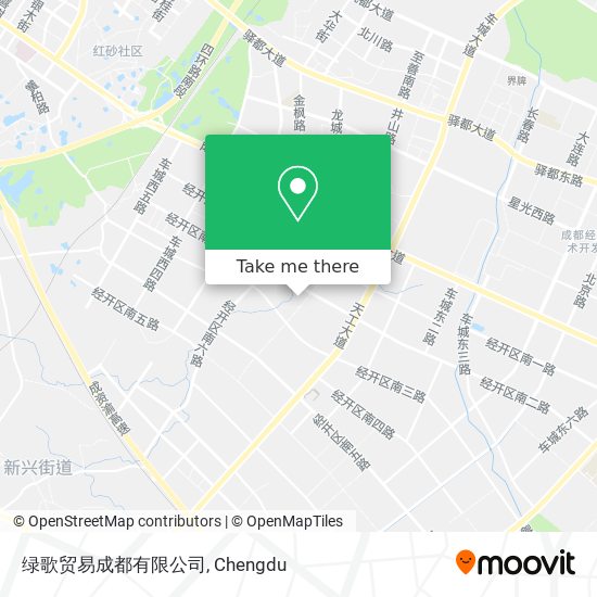 绿歌贸易成都有限公司 map