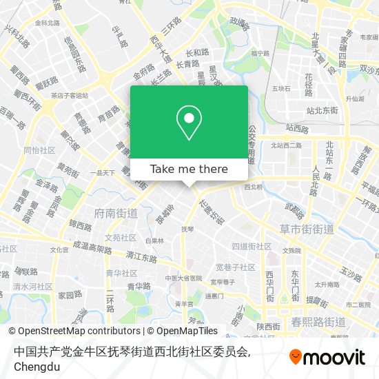 中国共产党金牛区抚琴街道西北街社区委员会 map