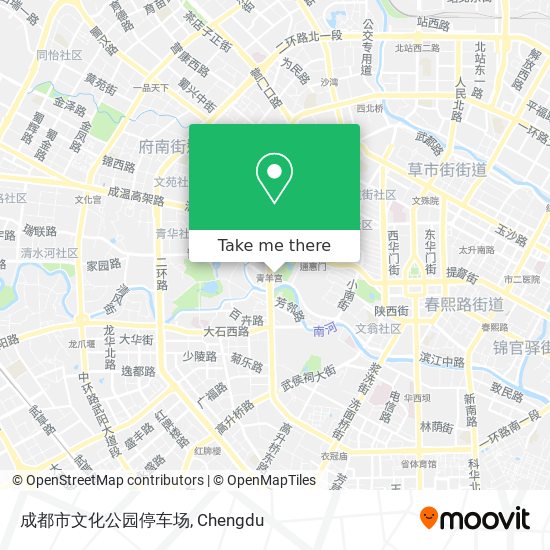 成都市文化公园停车场 map