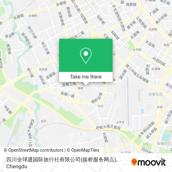 四川全球通国际旅行社有限公司(簇桥服务网点) map