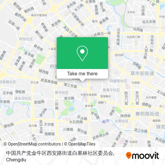 中国共产党金牛区西安路街道白果林社区委员会 map