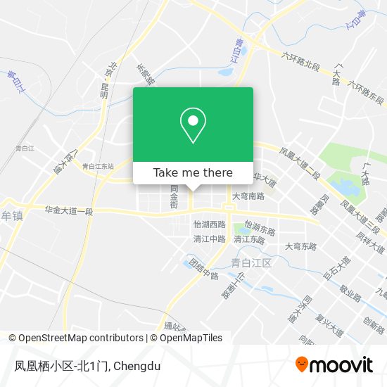 凤凰栖小区-北1门 map