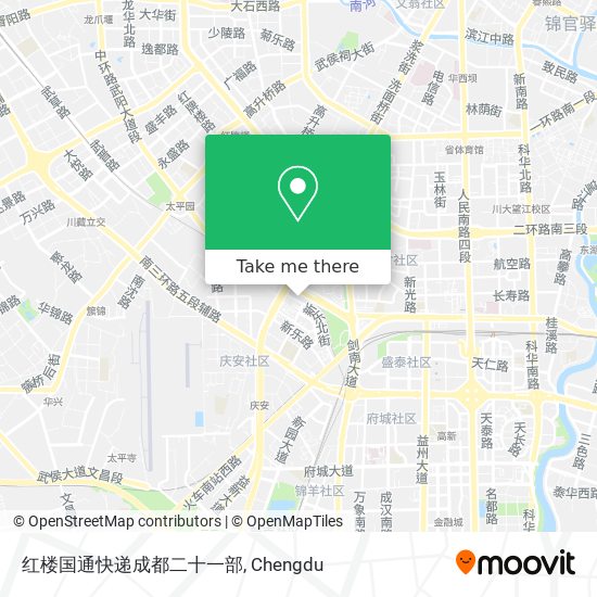 红楼国通快递成都二十一部 map