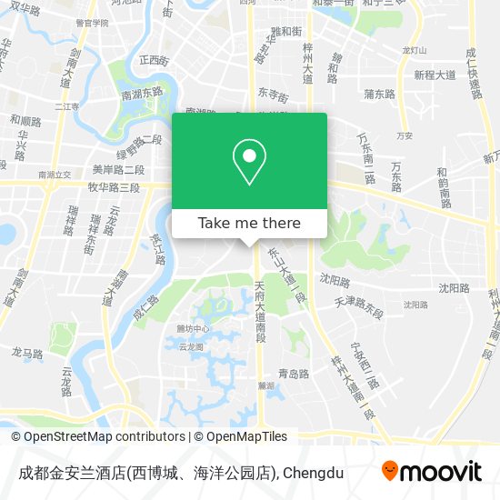 成都金安兰酒店(西博城、海洋公园店) map