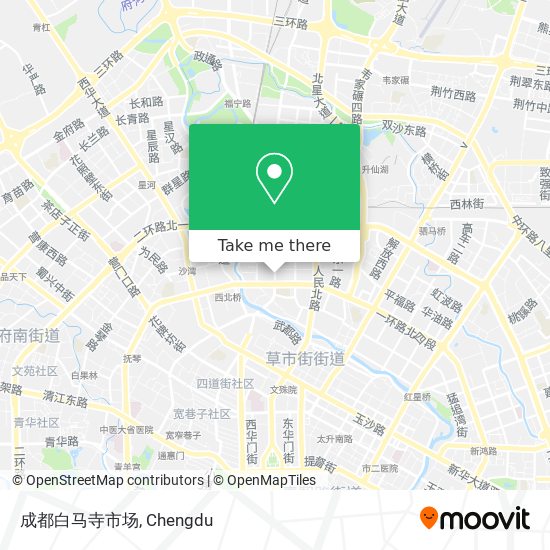 成都白马寺市场 map