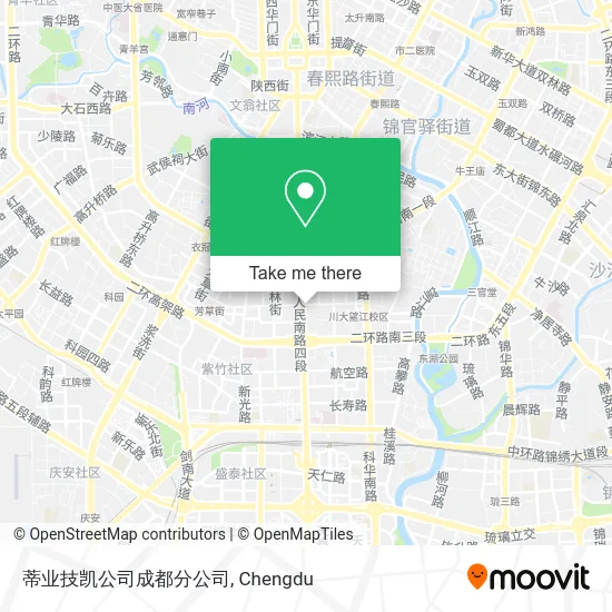蒂业技凯公司成都分公司 map