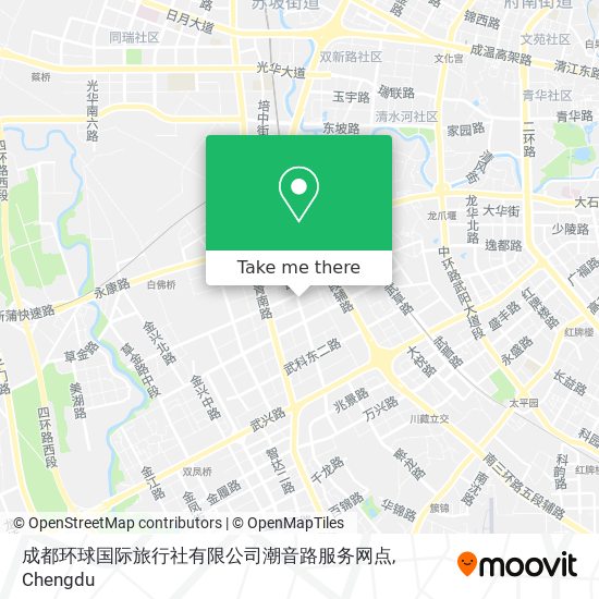 成都环球国际旅行社有限公司潮音路服务网点 map