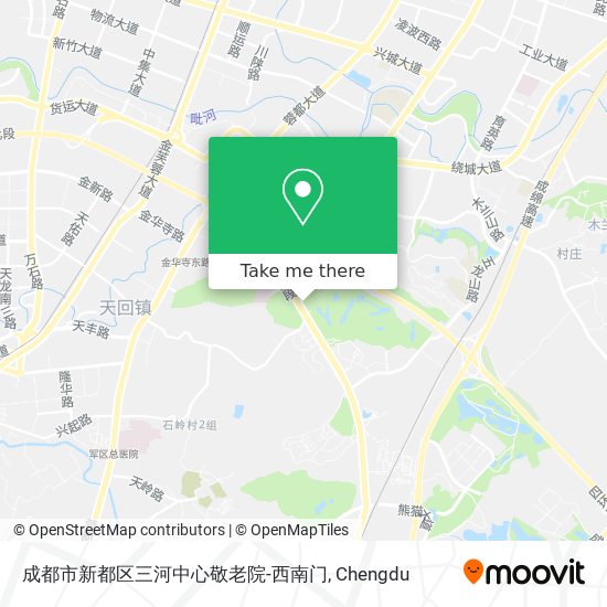 成都市新都区三河中心敬老院-西南门 map