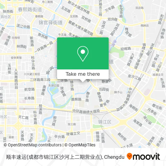 顺丰速运(成都市锦江区沙河上二期营业点) map