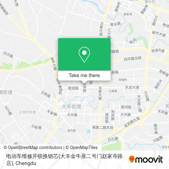 电动车维修开锁换锁芯(大丰金牛座二号门赵家寺路店) map