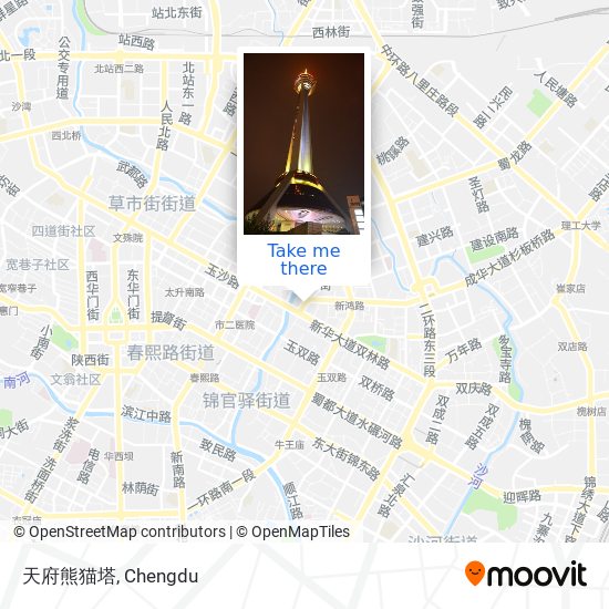 天府熊猫塔 map