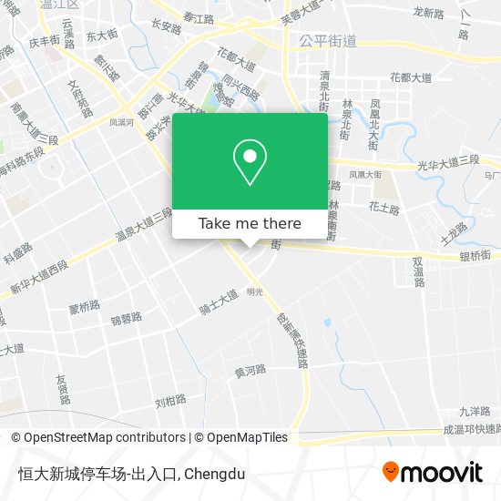 恒大新城停车场-出入口 map