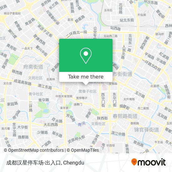 成都汉星停车场-出入口 map