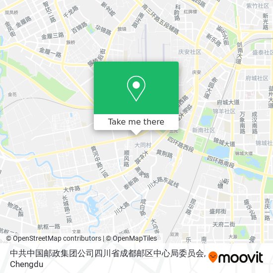 中共中国邮政集团公司四川省成都邮区中心局委员会 map