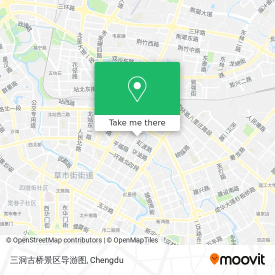 三洞古桥景区导游图 map