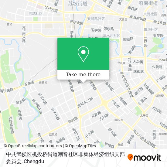 中共武侯区机投桥街道潮音社区非集体经济组织支部委员会 map