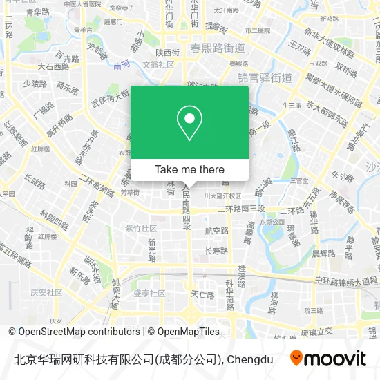 北京华瑞网研科技有限公司(成都分公司) map