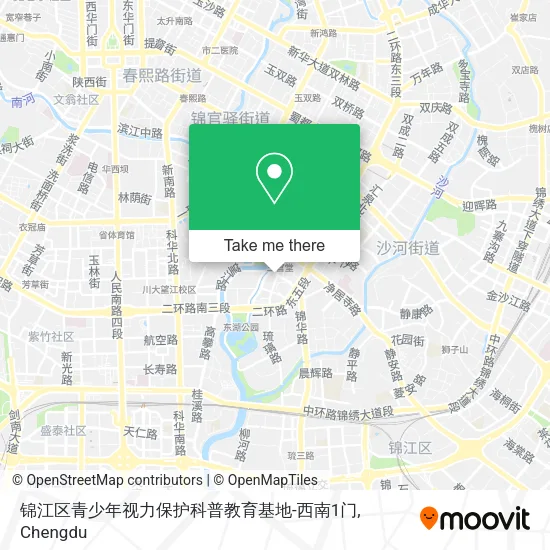 锦江区青少年视力保护科普教育基地-西南1门 map