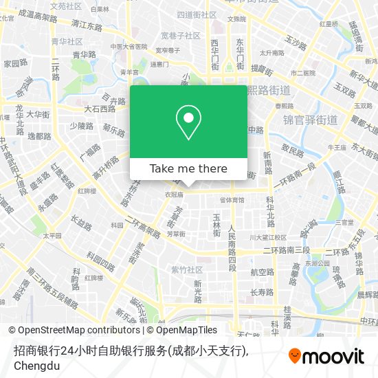 招商银行24小时自助银行服务(成都小天支行) map