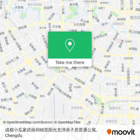 成都小瓜家武侯祠锦里阳光充沛亲子房普通公寓 map