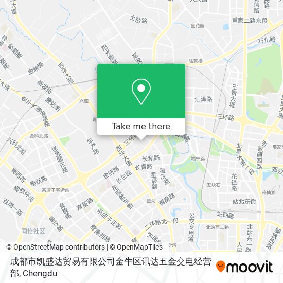 成都市凯盛达贸易有限公司金牛区讯达五金交电经营部 map