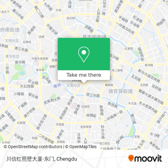 川信红照壁大厦-东门 map