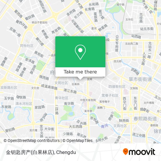 金钥匙房产(白果林店) map