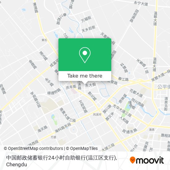 中国邮政储蓄银行24小时自助银行(温江区支行) map