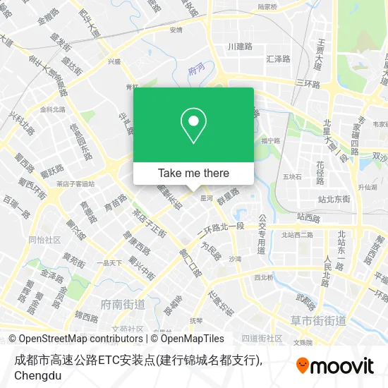 成都市高速公路ETC安装点(建行锦城名都支行) map