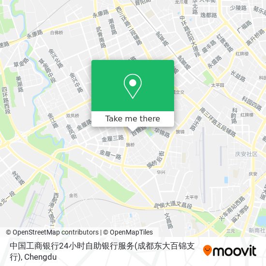 中国工商银行24小时自助银行服务(成都东大百锦支行) map